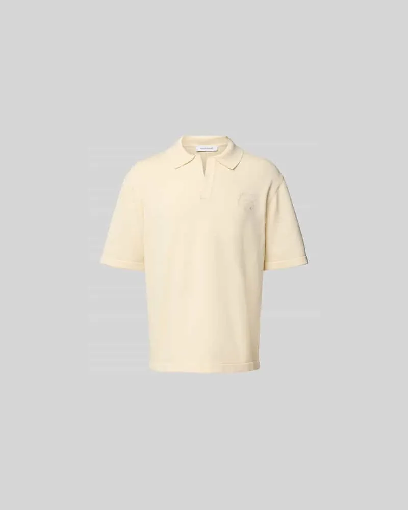 Kitsuné T-Shirt in Strick-Optik Beige