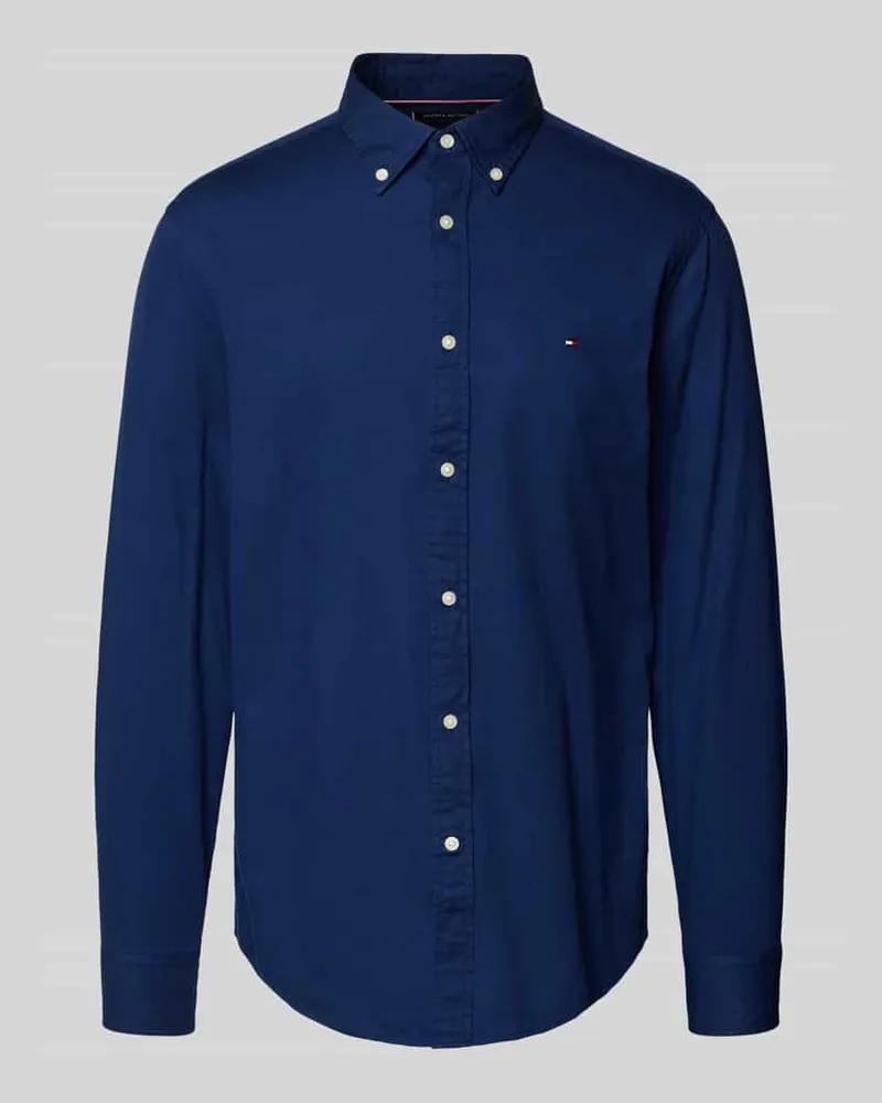 Tommy Hilfiger Slim Fit Freizeithemd aus Baumwoll-Mix Marine