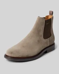 Gant Chelsea Boots aus Leder mit Label-Schriftzug Modell 'St Fairkon Graphit