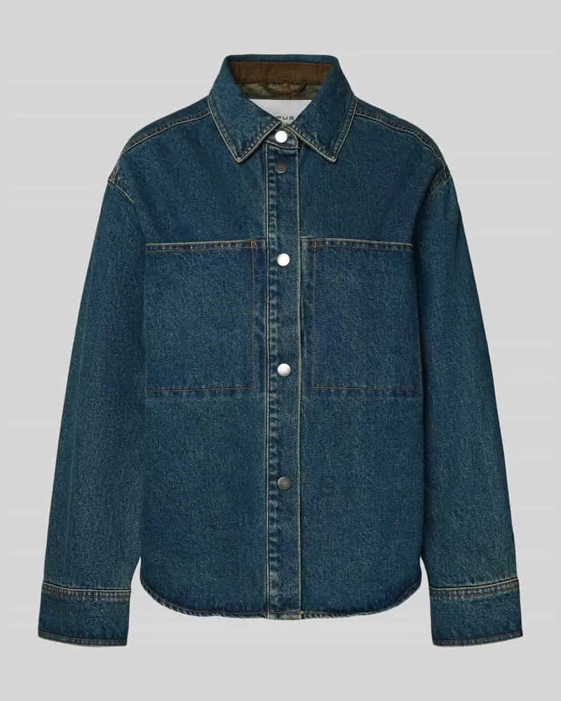 OPUS Jeanshemd im Used-Look Modell 'Jaspa Jeansblau