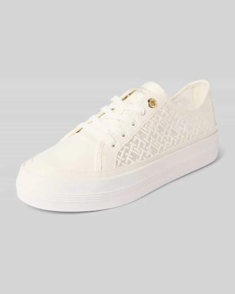 Tommy Hilfiger Low Top Sneaker in Mesh-Optik Weiss