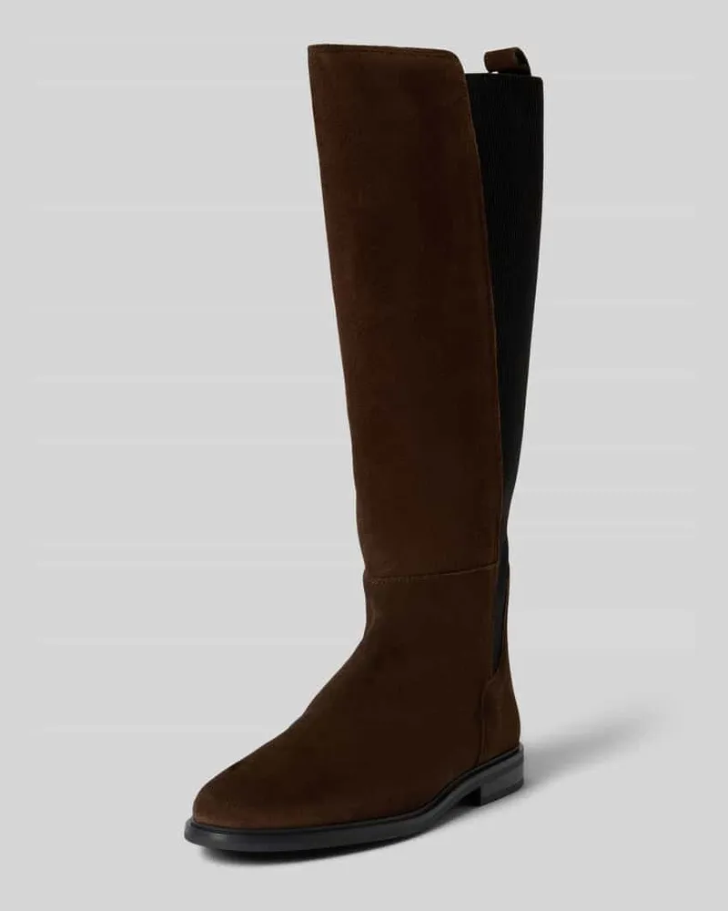 Tommy Hilfiger Stiefel aus echtem Veloursleder Dunkelbraun