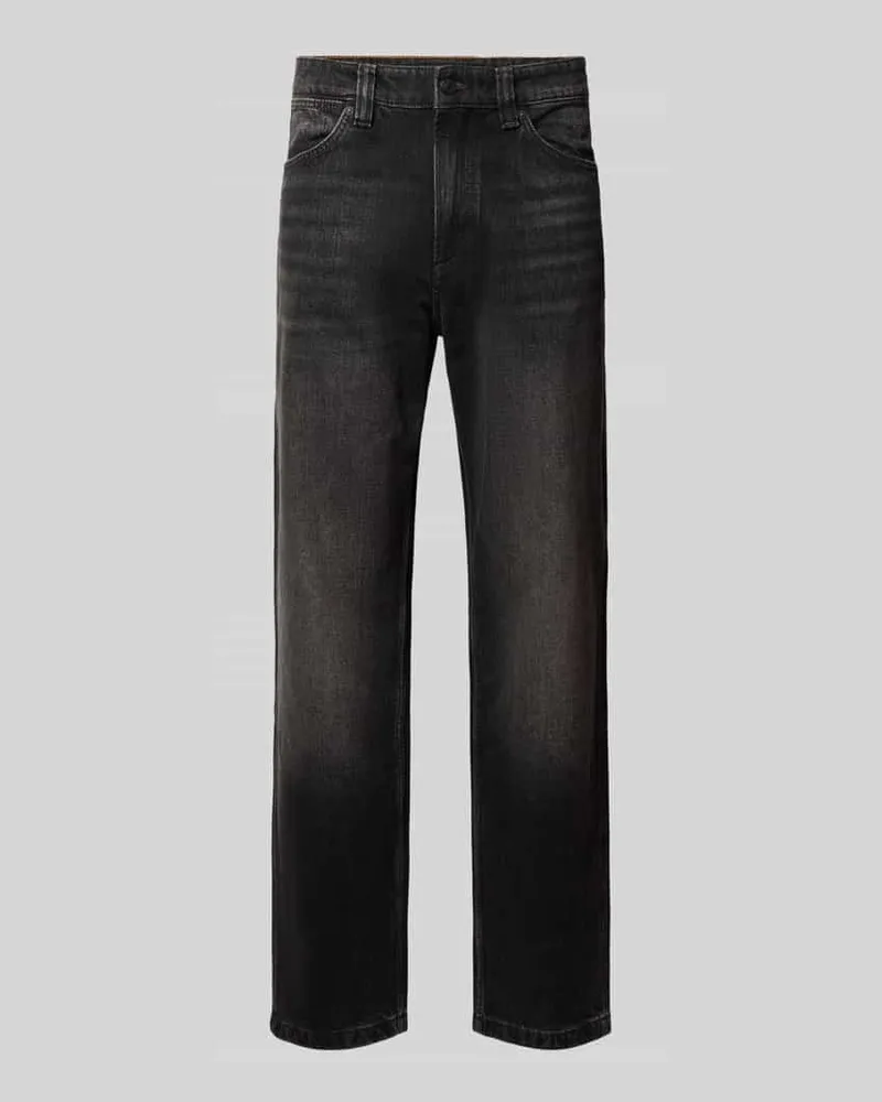 HUGO BOSS Jeans aus reiner Baumwolle mit Fading-Effekten Modell „Atakamo Black