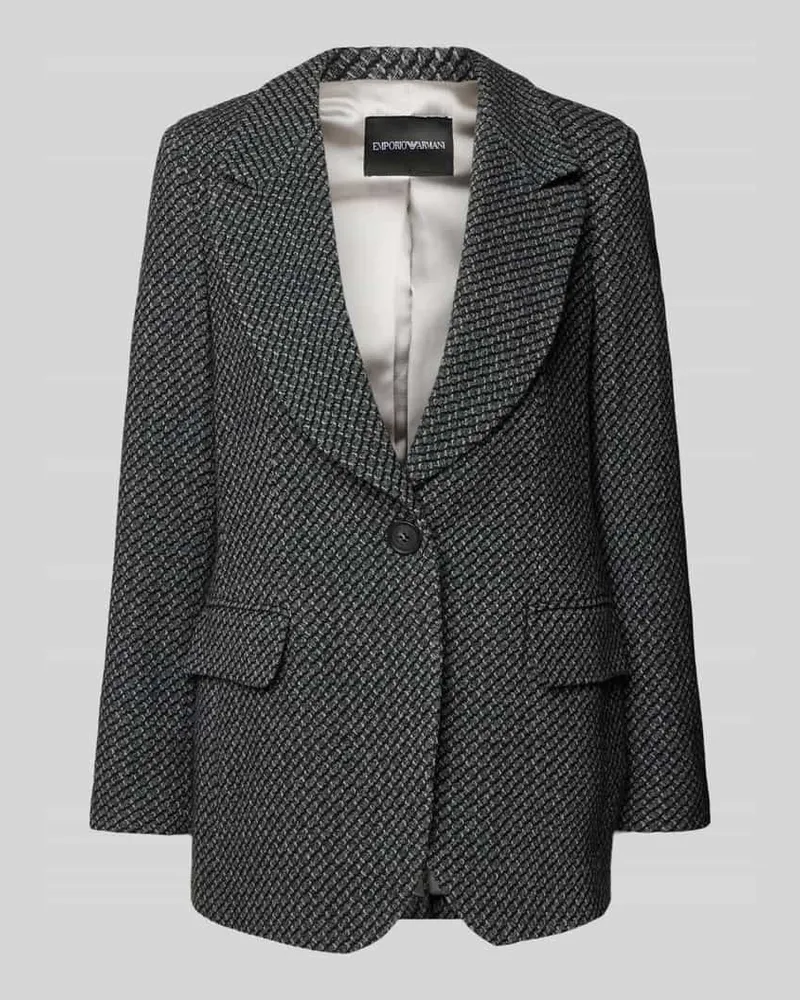 Emporio Armani Wollblazer mit Pattentaschen Hellgrau