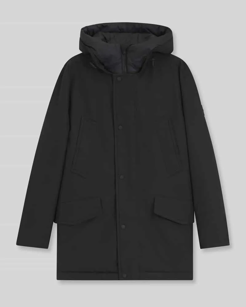 HUGO BOSS Regular Fit Parka mit Kapuze Modell 'Osiass1 Black