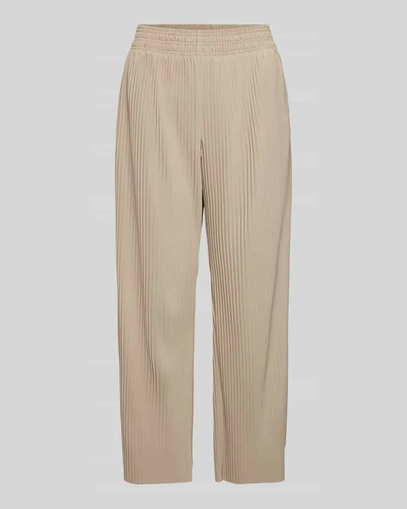 Max Mara Tapered Fit Stoffhose mit Plisseefalten Modell 'ROLANDA Sand