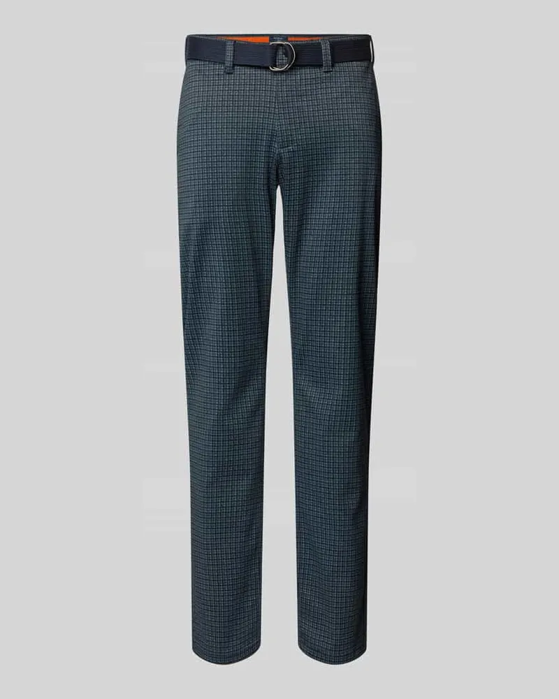 McNeal Slim Fit Hose mit Gürtel Marine