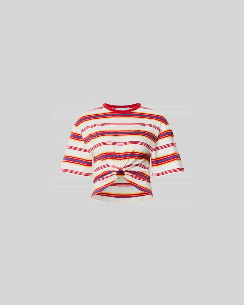 Paco Rabanne T-Shirt mit Raffungen Rot