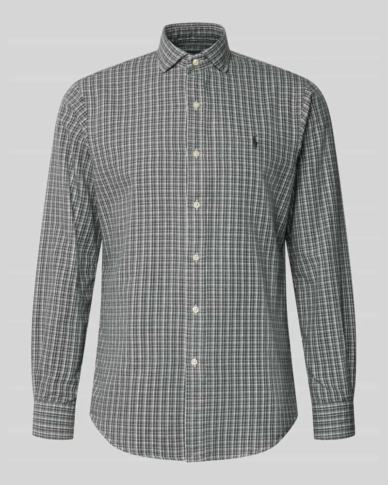 Ralph Lauren Regular Fit Freizeithemd aus reiner Baumwolle Mittelgrau