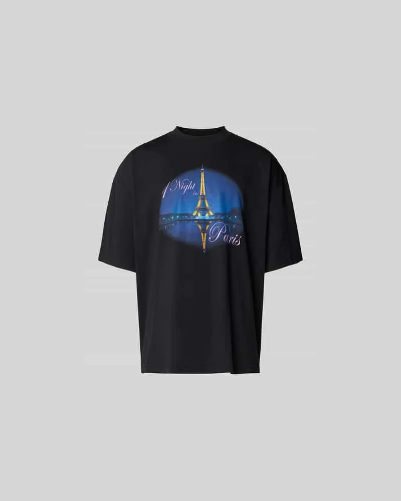 VETEMENTS Oversized T-Shirt mit Motiv-Print Anthrazit