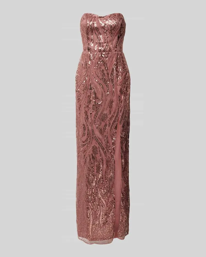 Vera Mont Abendkleid mit Zierstein- und Paillettenbesatz Altrosa