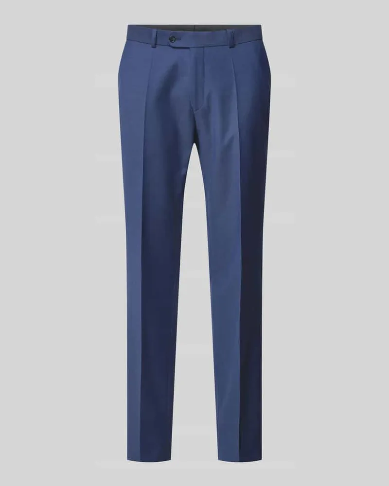 Carl Gross Regular Fit Anzughose mit Bügelfalten Blau