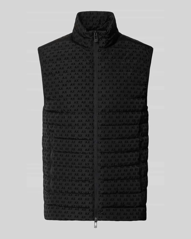 Armani Exchange Regular Fit Weste mit Entendaunen- und Federn Modell 'PIUMINO Black