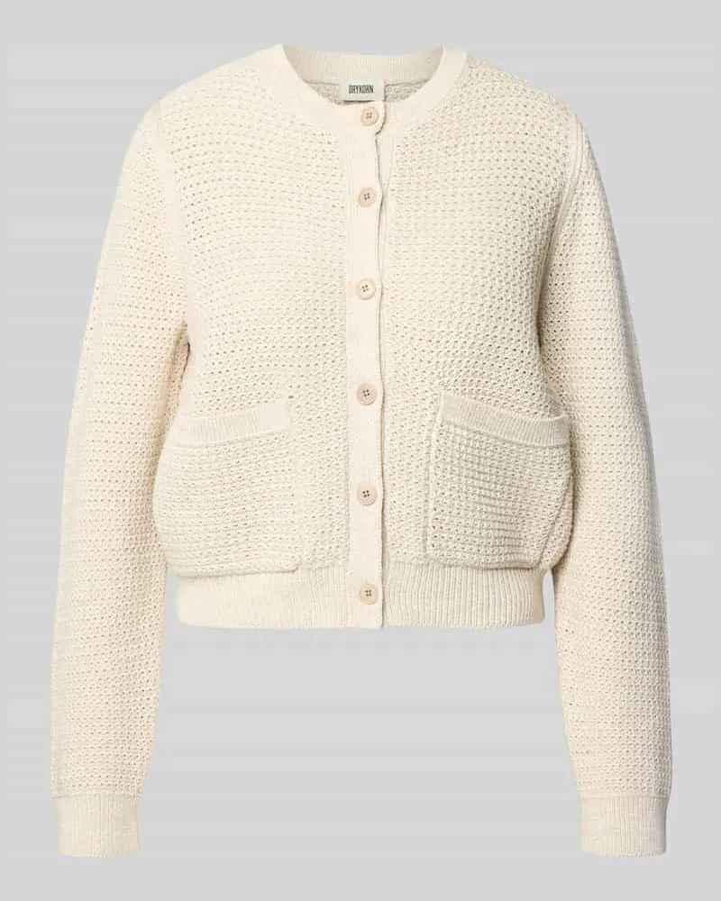 Drykorn Regular Fit Strickjacke mit aufgesetzten Taschen Modell 'Biaphy Sand