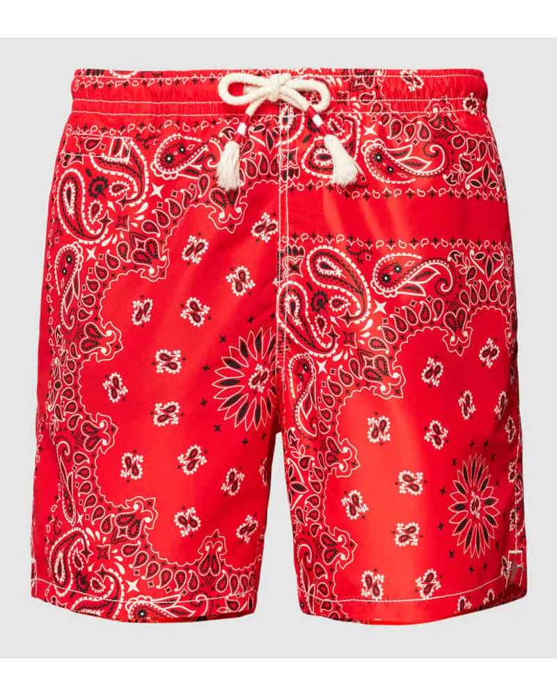 MC2 Saint Barth Badehose mit Allover-Print Modell 'CAPRESE Rot