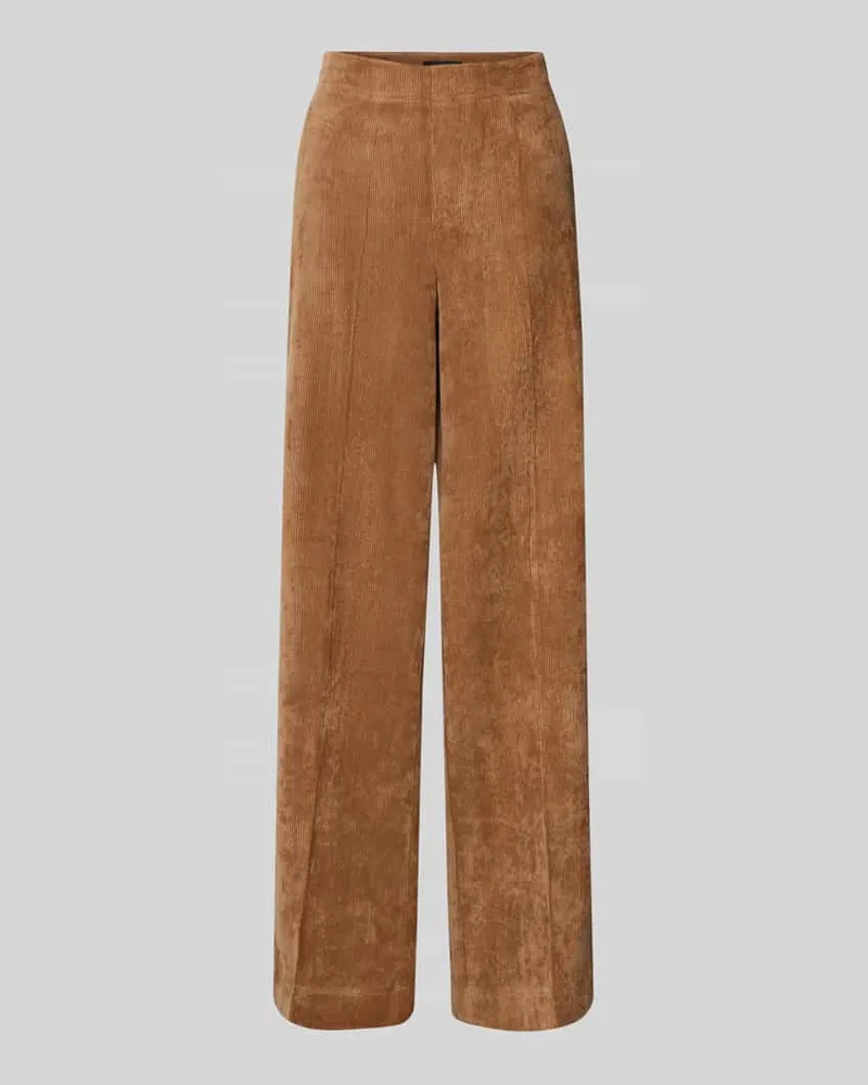 Oui  Cordhose mit Bügelfalten Camel