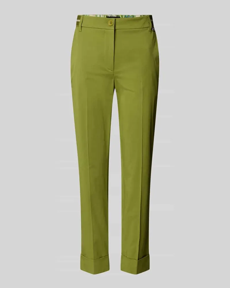 Marc Cain Regular Fit Hose in verkürzter Passform mit Eingrifftaschen Gruen
