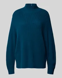 windsor. Strickpullover aus Schurwolle mit Stehkragen Petrol