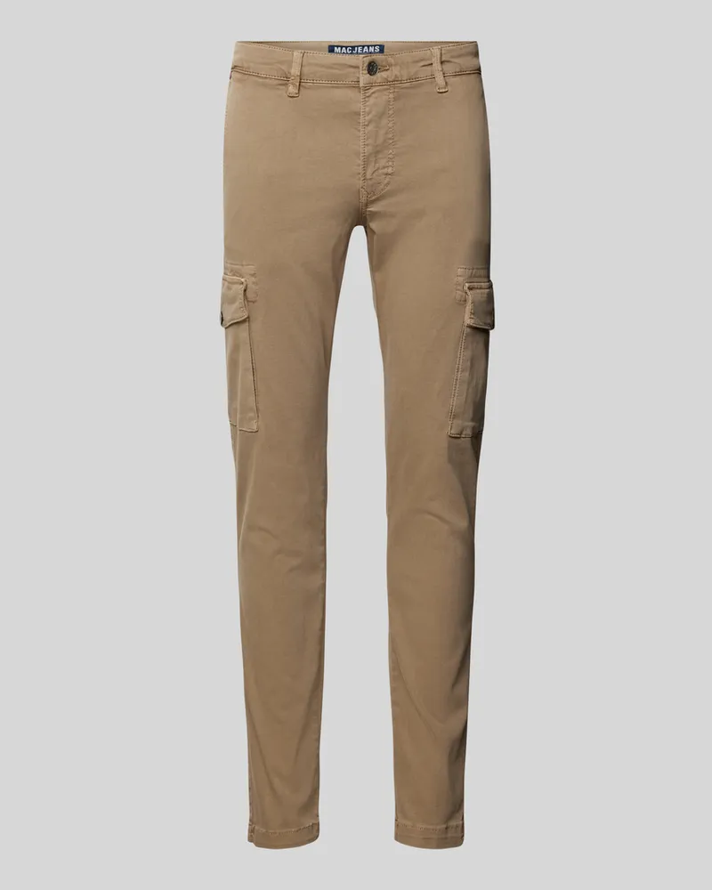 MAC Jeans Tapered Fit Cargohose mit Gürtelschlaufen Modell 'Driver Beige