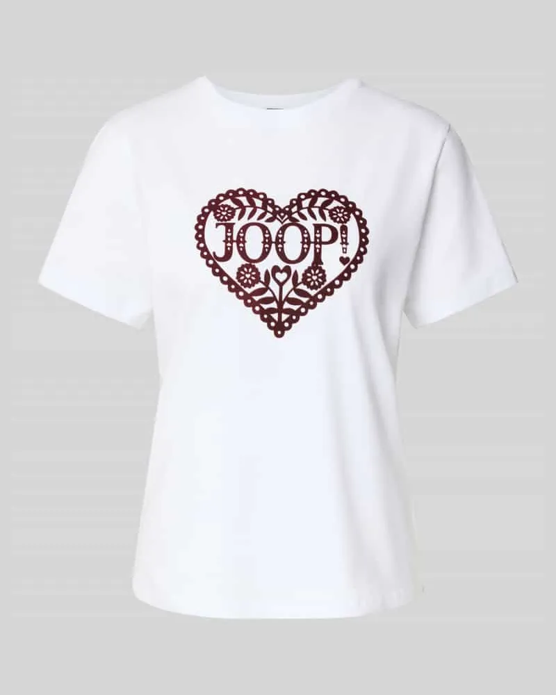 JOOP! T-Shirt mit Rundhalsausschnitt Modell 'Tita Dunkelrot