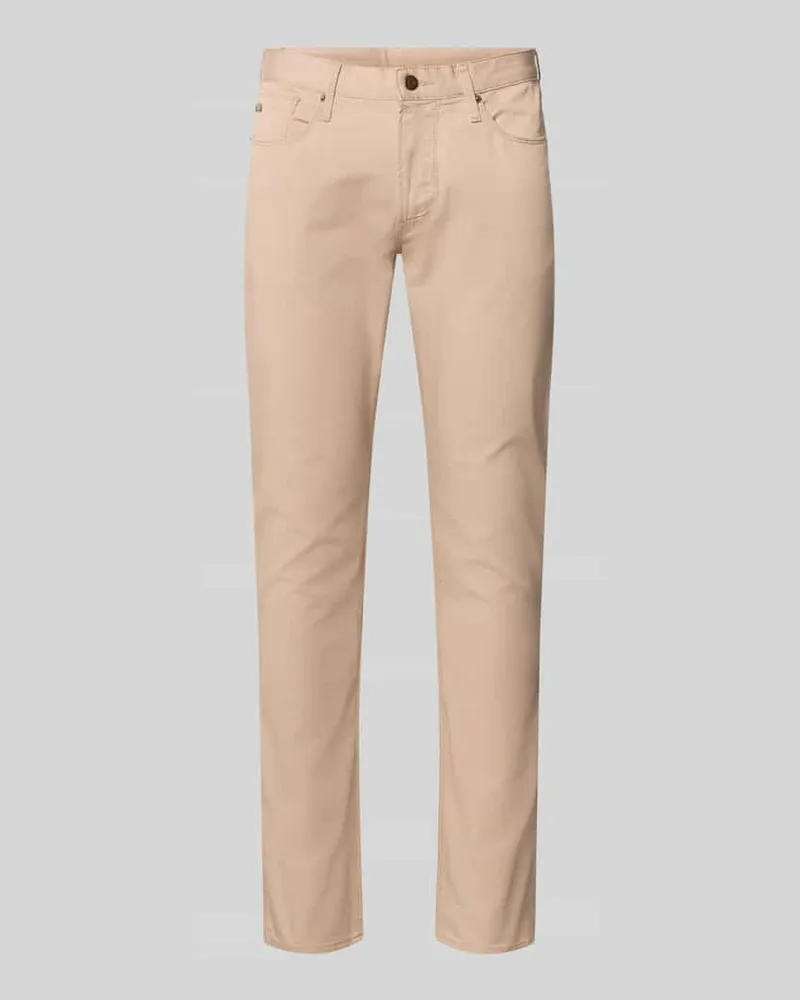 Emporio Armani Slim Fit Jeans aus Baumwoll-Mix im 5-Pocket-Design Beige