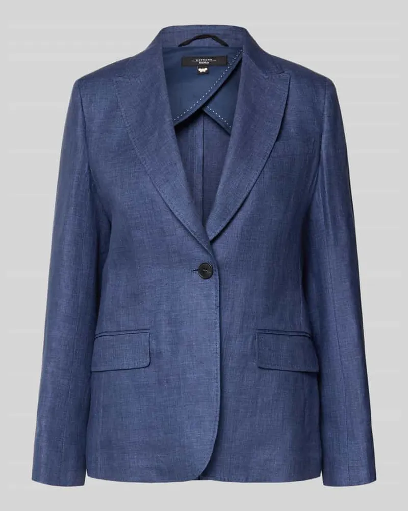 Max Mara Shaped Fit Blazer aus reinem Leinen Modell 'NALUT Dunkelblau