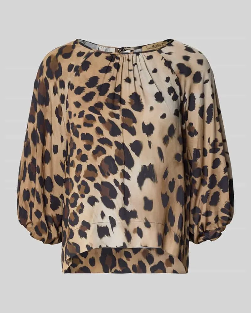 Smith & Soul Relaxed Fit Bluse aus reiner Viskose Mittelbraun