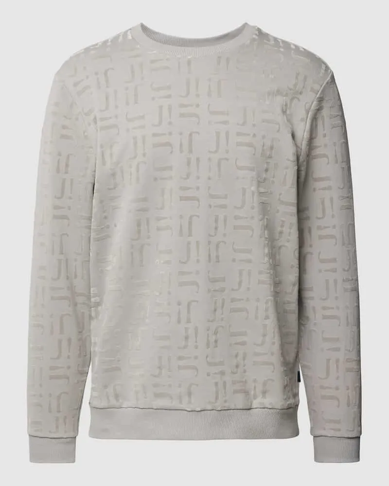 JOOP! Sweatshirt mit Logo-Muster Silber