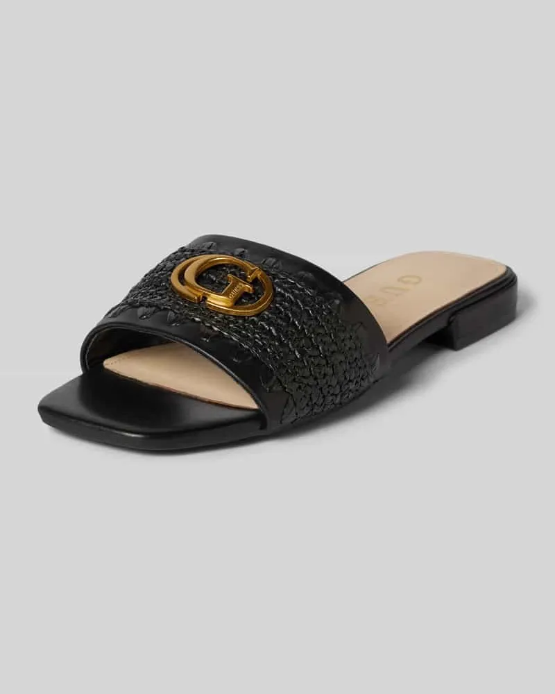 Guess Slides mit Label-Detail Modell 'TAMARRA Black