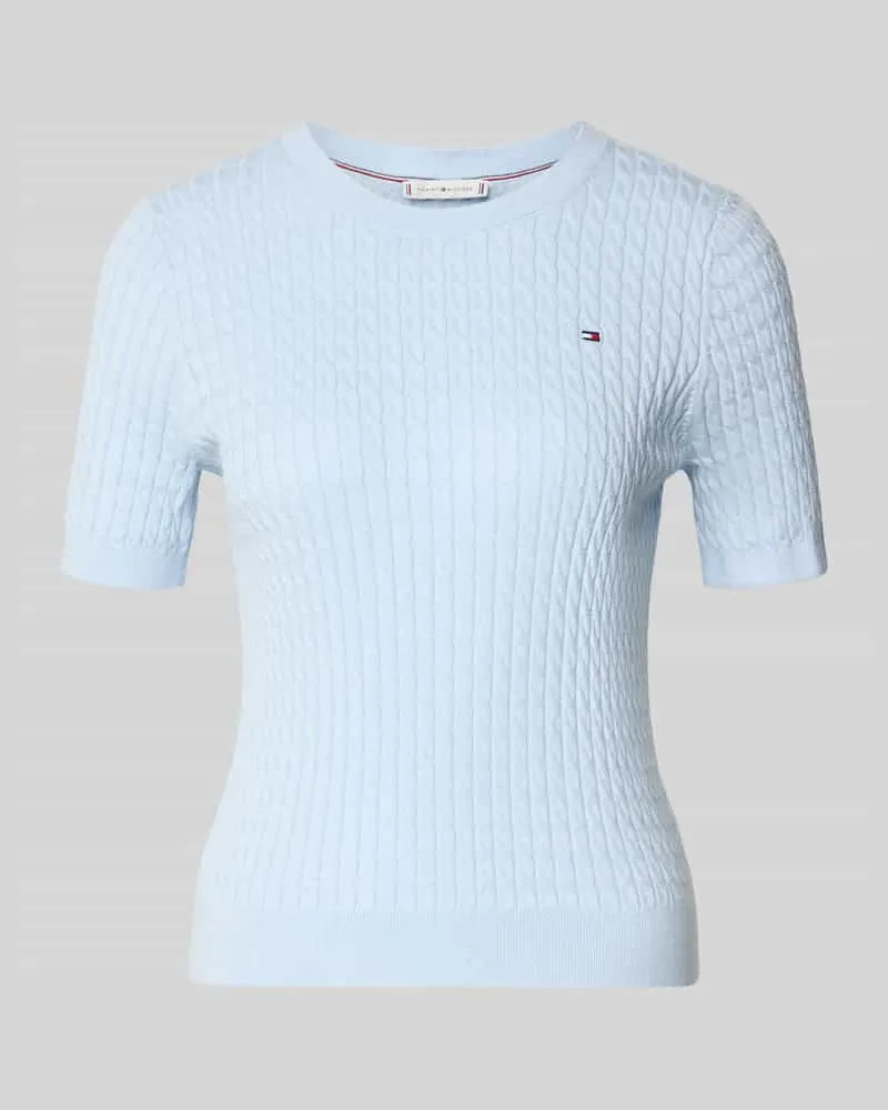Tommy Hilfiger Slim Fit T-Shirt aus reiner Baumwolle Hellblau