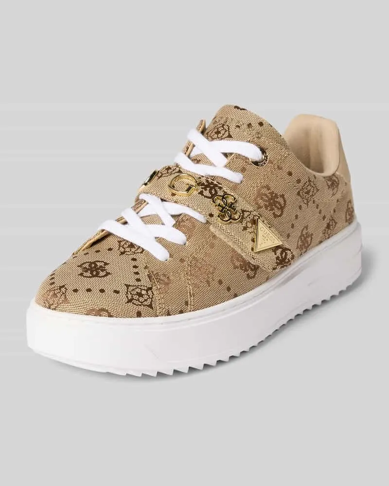 Guess Sneaker mit Label-Applikationen Modell 'DRIFT2 Beige