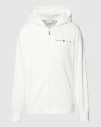 Gant Sweatjacke mit Label-Print Offwhite