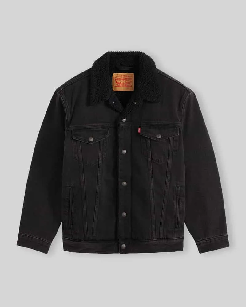 Levi's Regular Fit Jeansjacke aus reiner Baumwolle Black