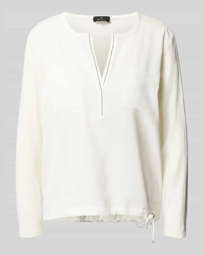 monari Blusenshirt mit V-Ausschnitt Offwhite