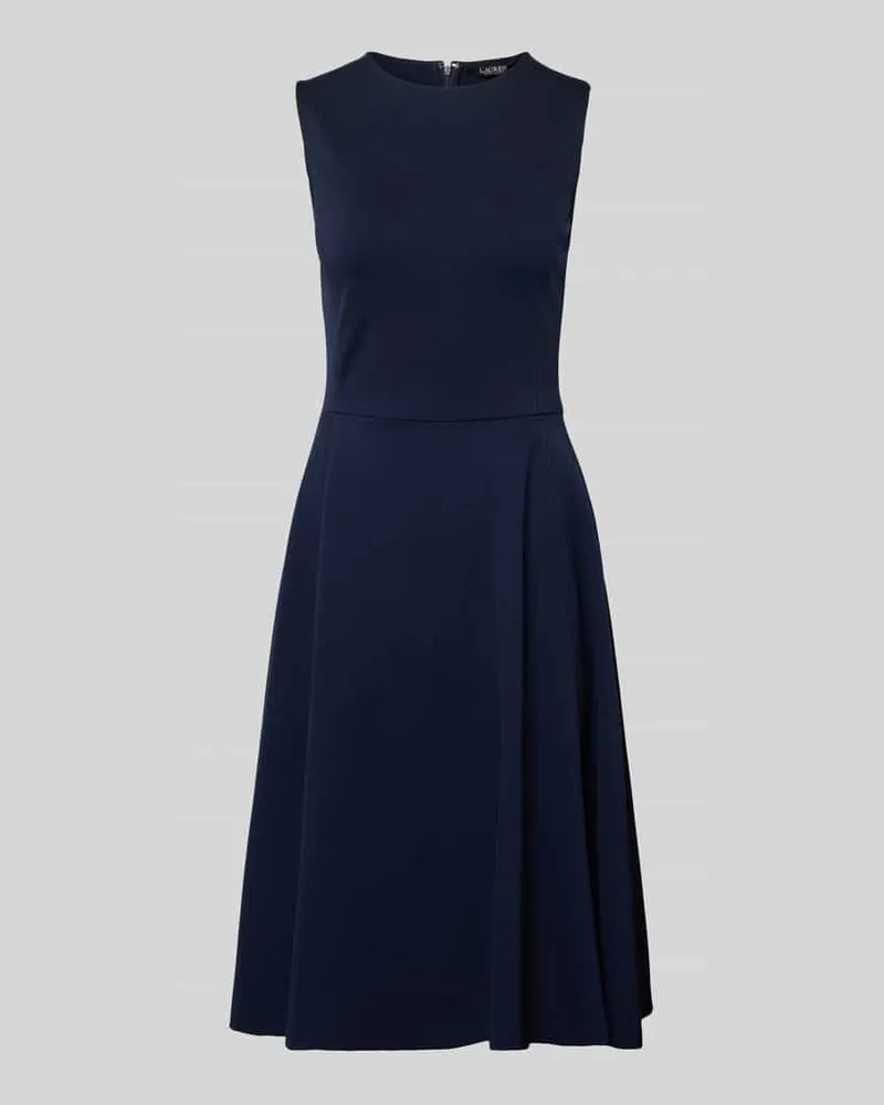 Ralph Lauren Knielanges Kleid aus Viskose-Mix mit Gürtel Modell 'CHARLEY Marine