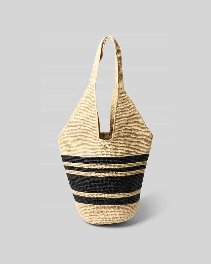 Anine Bing Handtasche in Flecht-Optik Beige