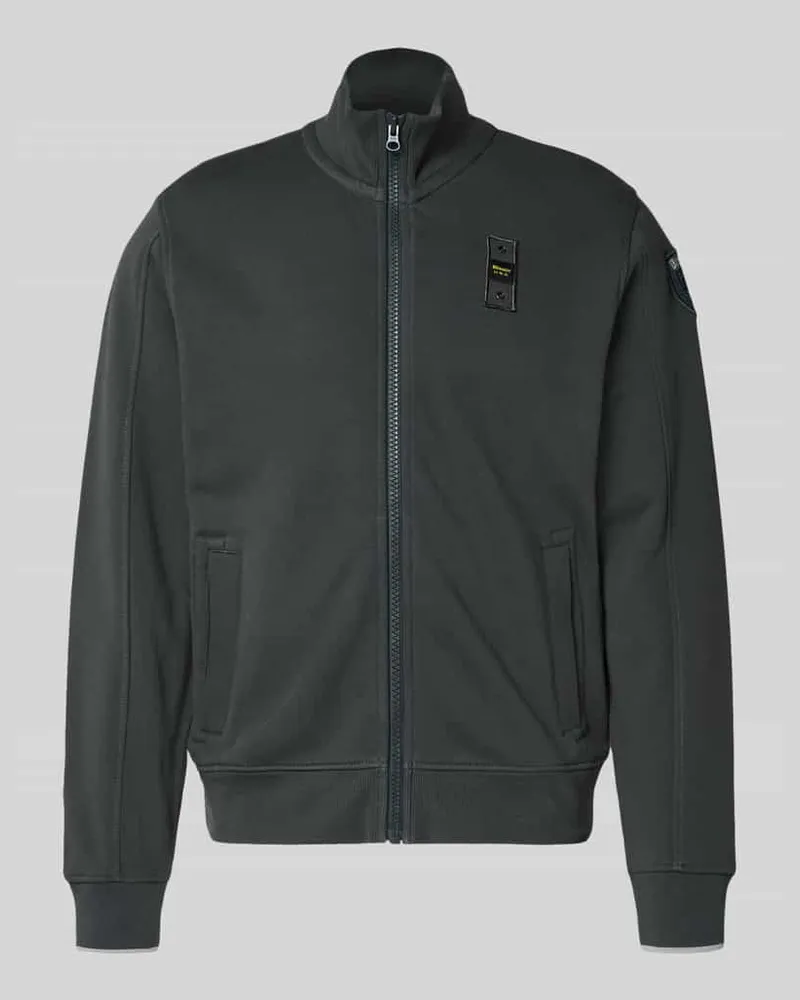 Blauer Sweatjacke mit Stehkragen Modell 'CITY Graphit