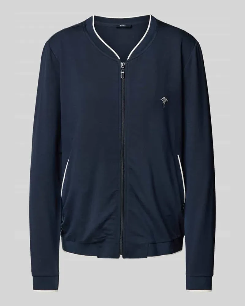 JOOP! Sweatjacke mit Logo-Stitching Dunkelblau