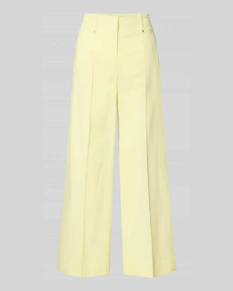 Luisa Cerano Wide Fit Stoffhose mit Viskose-Anteil Hellgelb