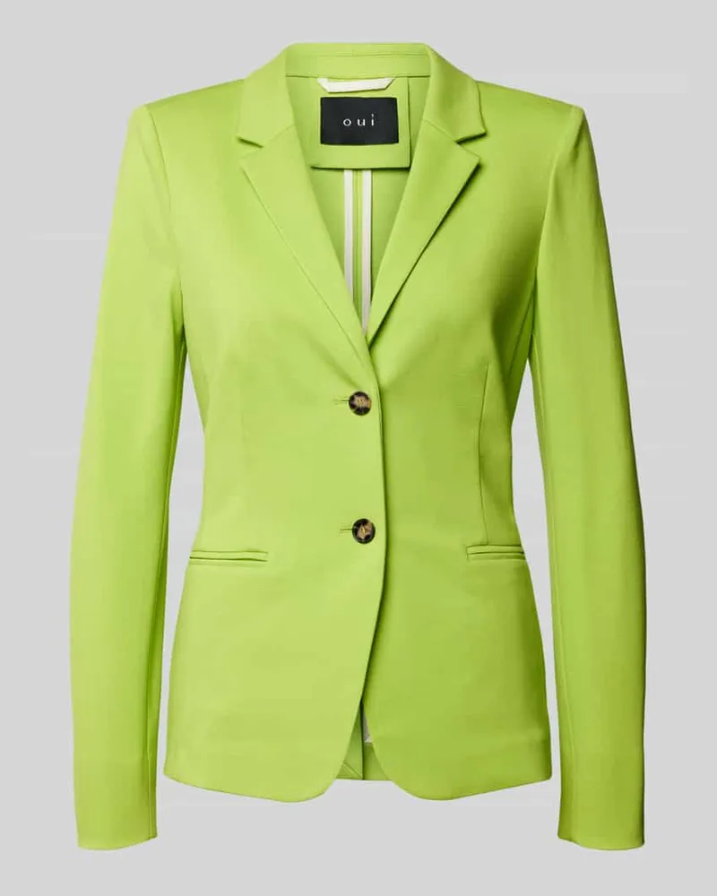 Oui  Slim Fit Blazer mit Paspeltaschen Gruen