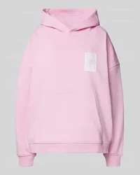 OH APRIL Oversized Hoodie mit Label-Print Pink