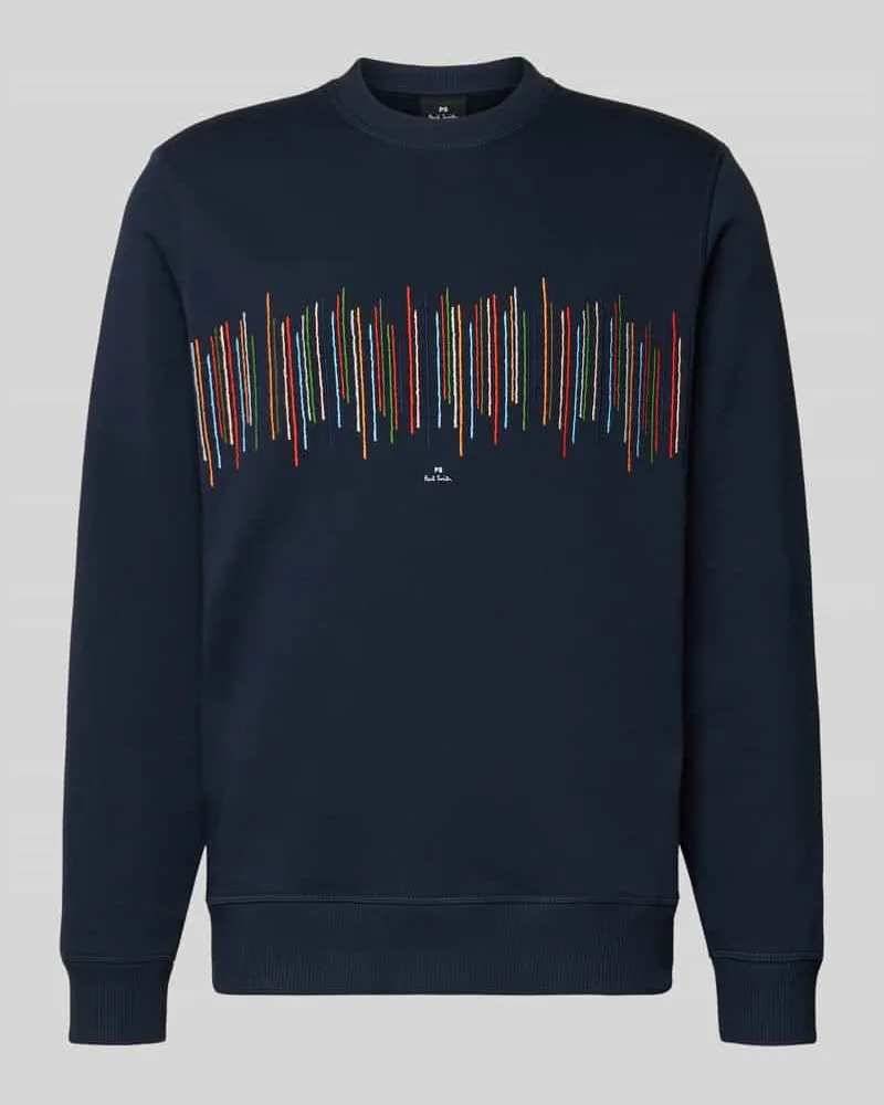 Paul Smith Sweatshirt mit Motiv-Stitching Marine