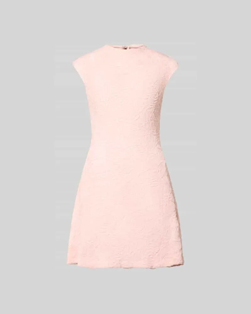 ROTATE Birger Christensen Minikleid mit floralem Allover-Besatz Hellrosa