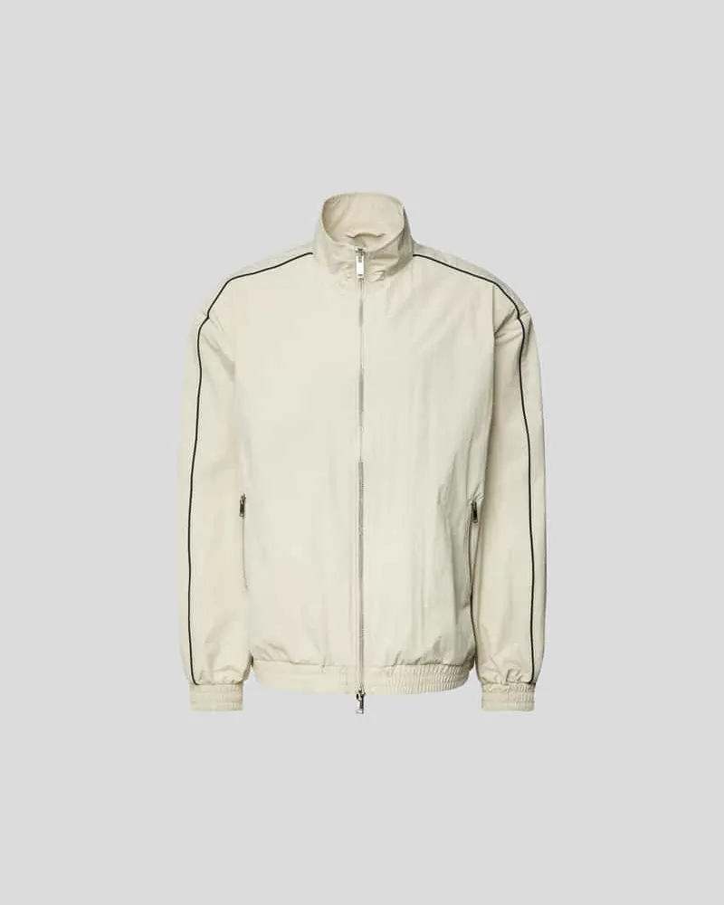 Han Kjøbenhavn Jacke mit Kontrastpaspeln Offwhite