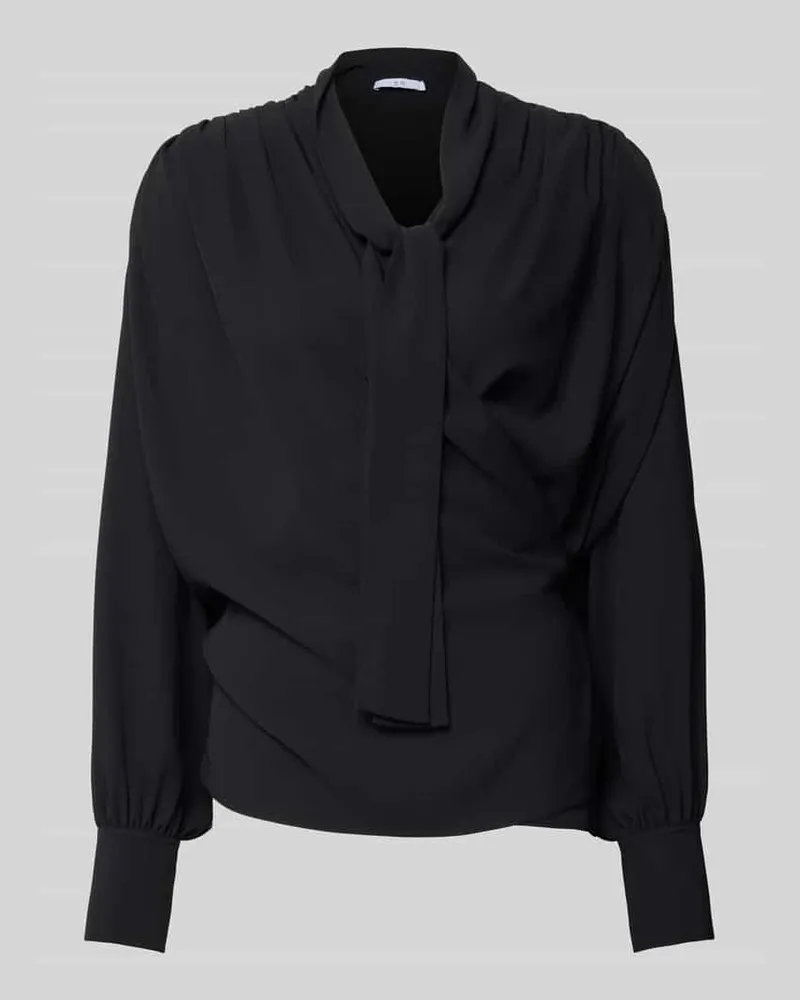 IRO Schluppenbluse mit Raffungen Black