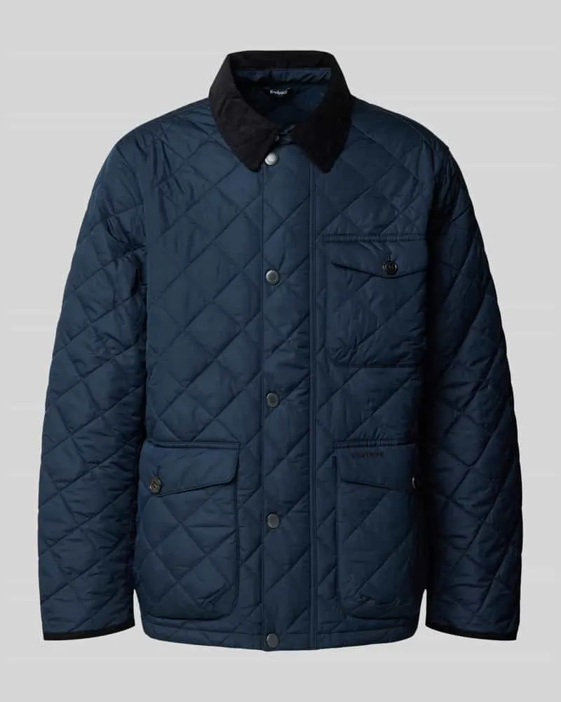 Barbour Regular Fit Steppjacke mit Kontrastkragen Modell 'HORNBY Marine