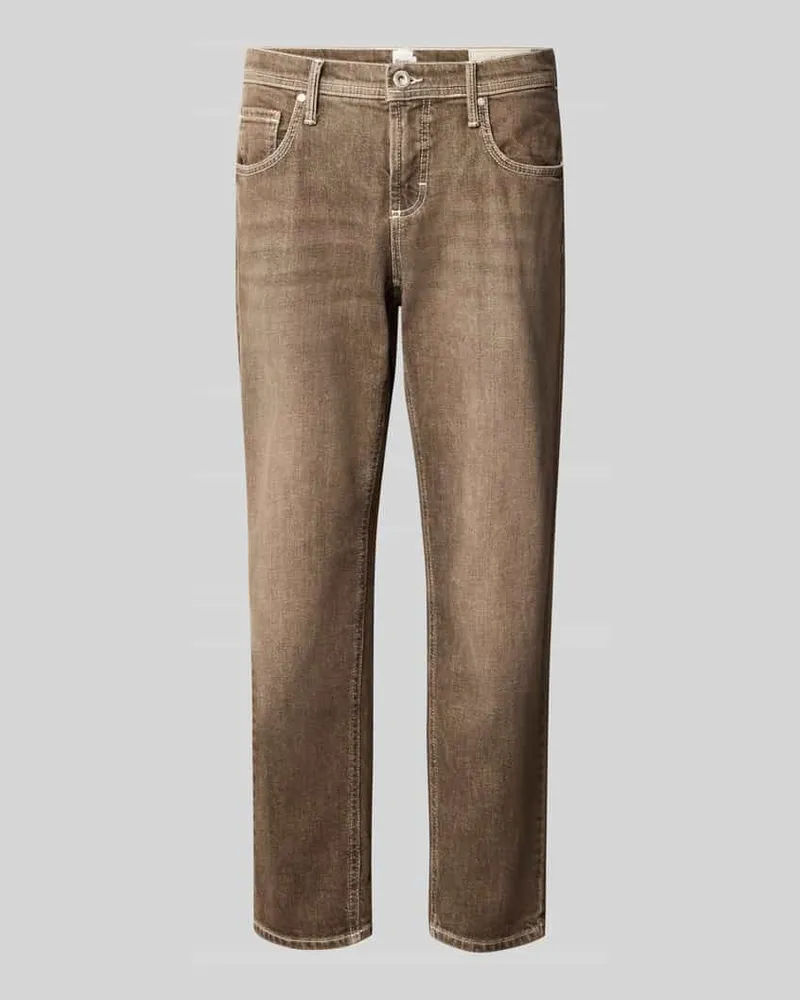 Brax Tapered Fit Jeans aus Baumwoll-Mix Modell 'MILEY Dunkelbraun