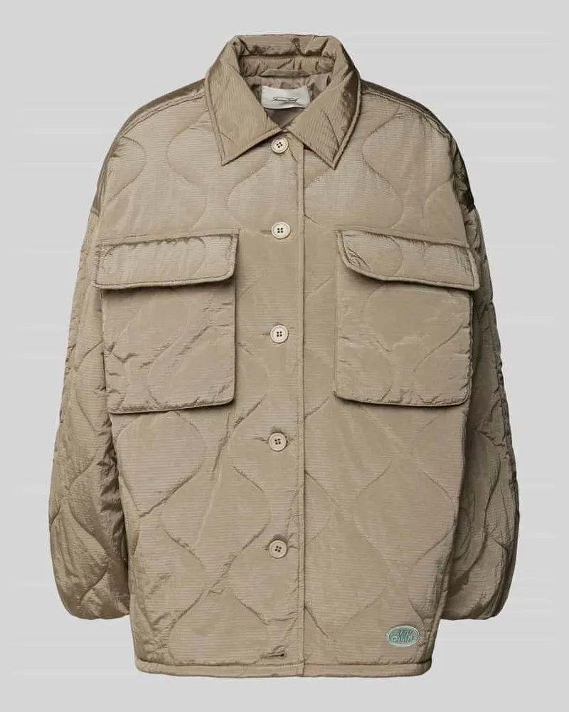 American Vintage Steppjacke mit Brustpattentaschen Modell 'IFABAY Sand