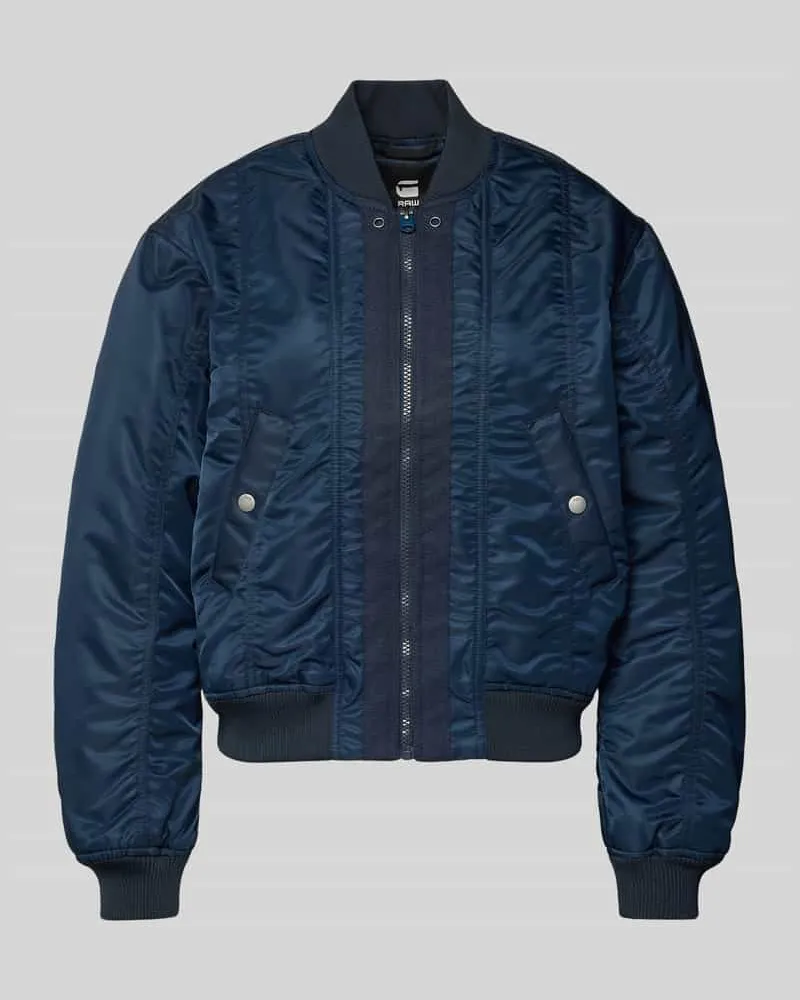 G-STAR RAW Bomberjacke mit Stehkragen und Eingrifftaschen Dunkelblau