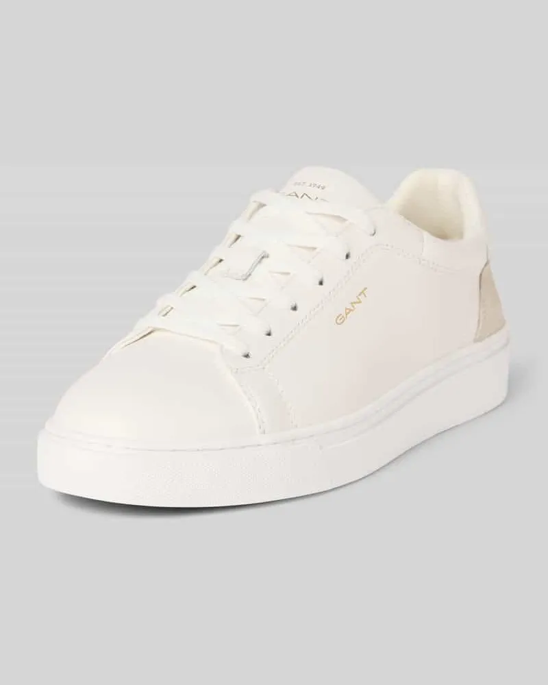 Gant Ledersneaker mit Label-Print Modell 'JULICE Weiss